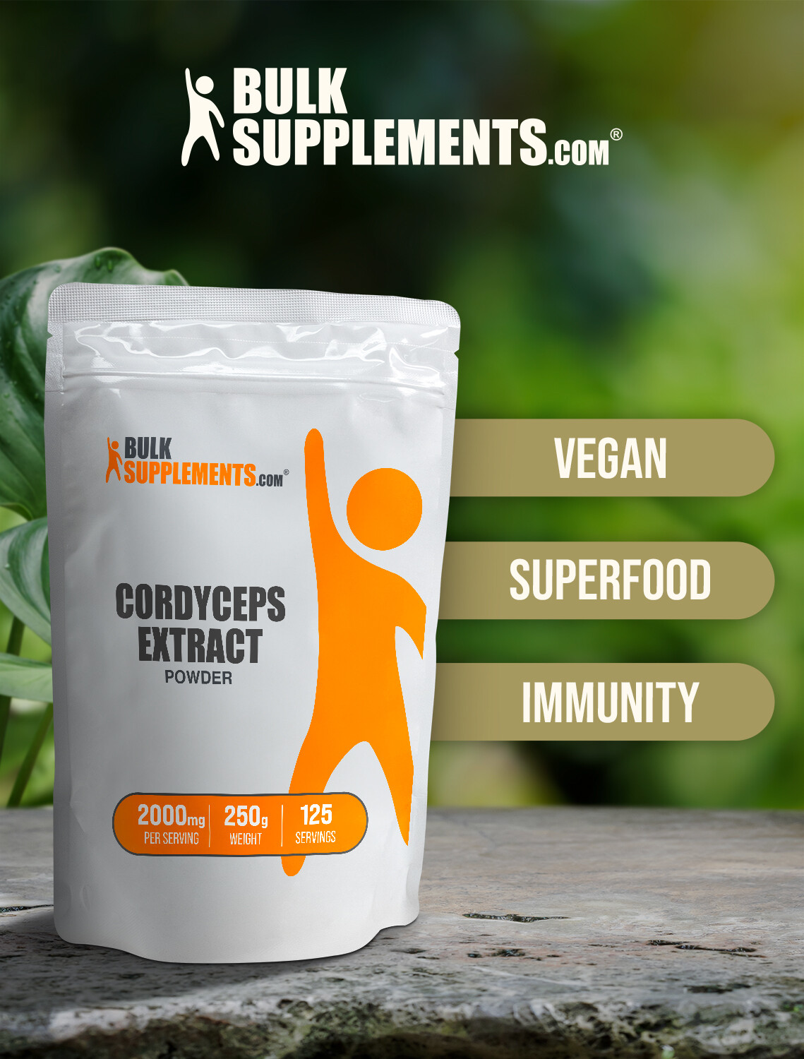 BulkSupplements Cordyceps Powder - Mushroom Powder - Mushroom Superfood