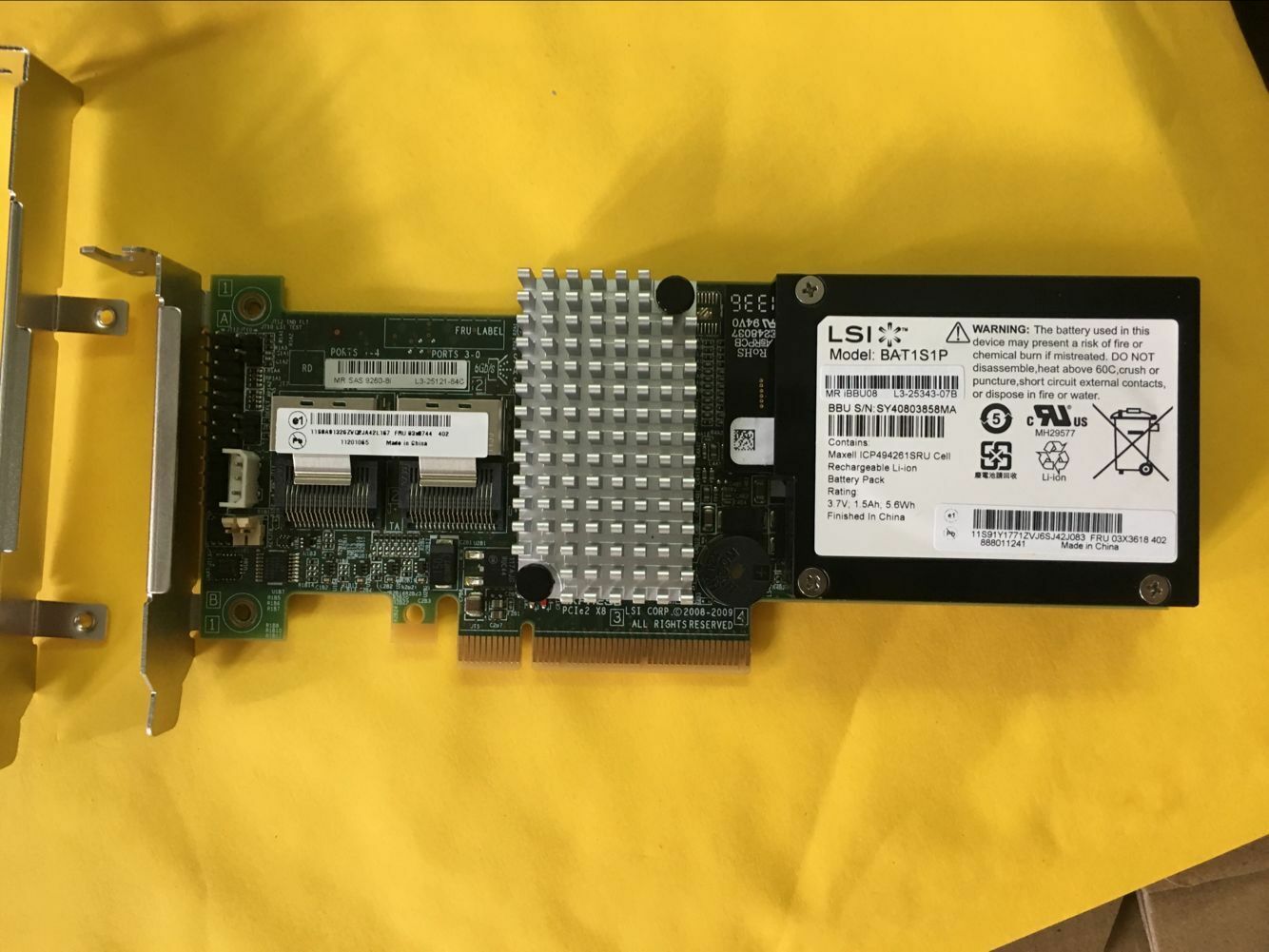LSI 9260-8i 6GB 512MB SAS SATA RAID CONTROLLER + Battery