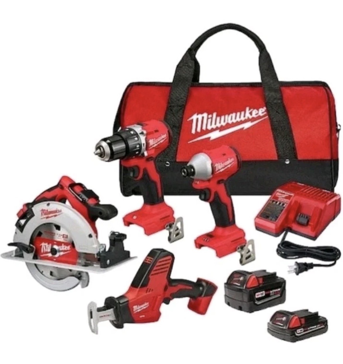 Milwaukee Tool 3693-24Cx M18 4-Tool Combo Kit
