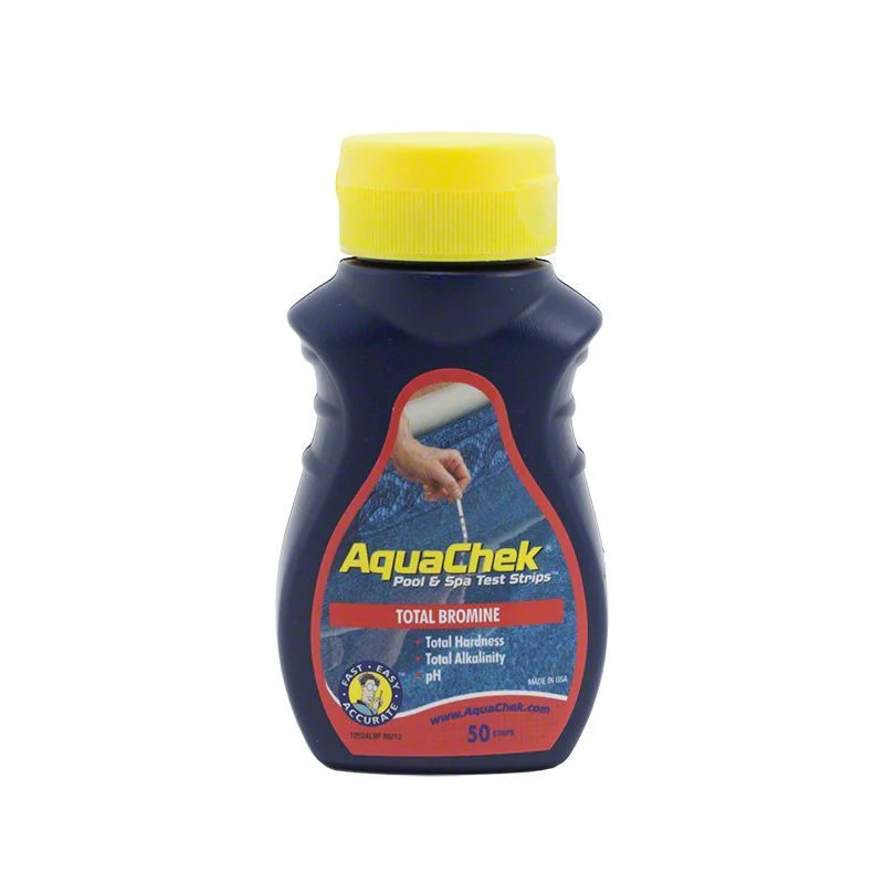 AquaChek Total Bromine Red Test Strips 50 Count Spa Hot Tub Tester