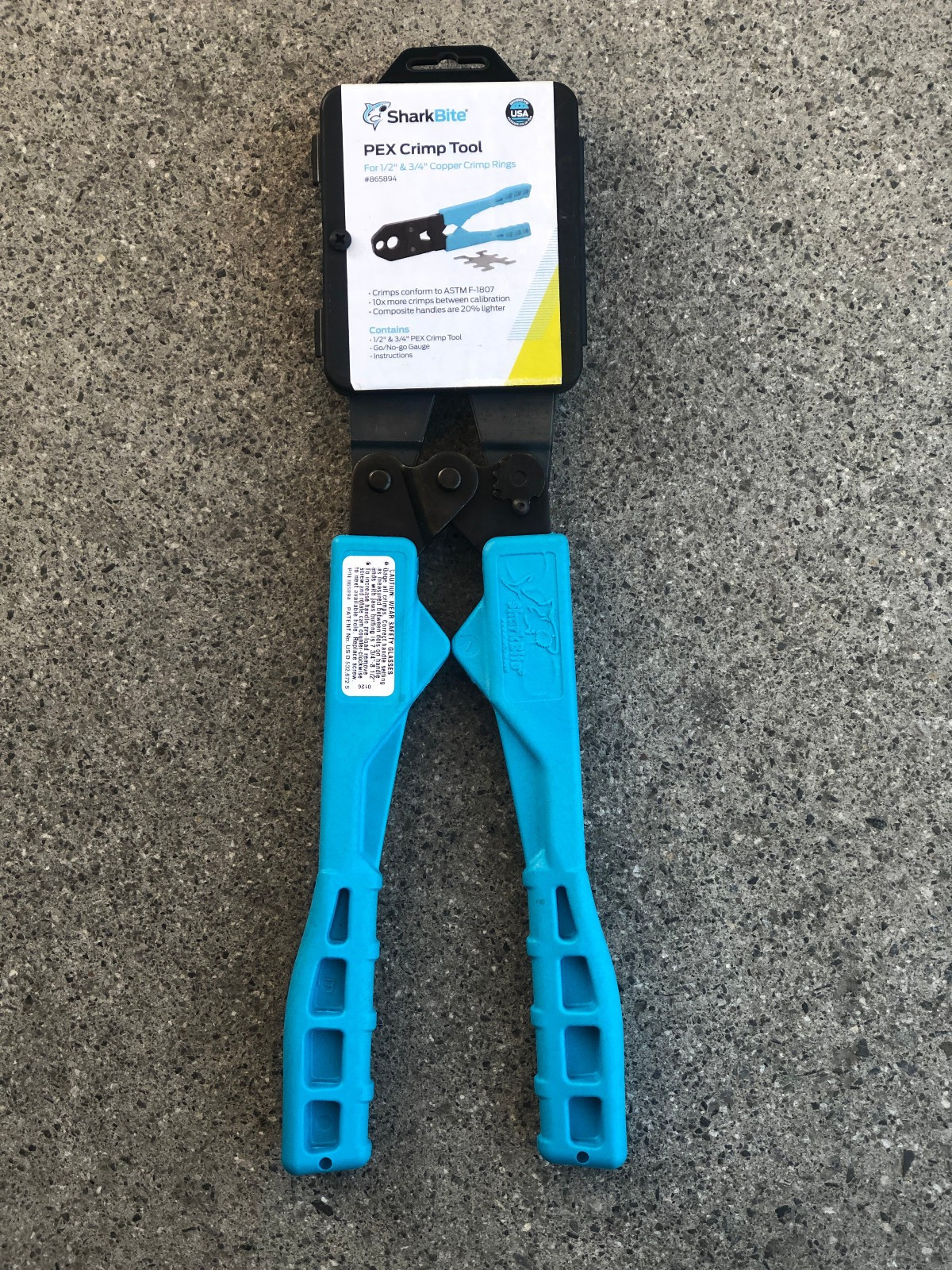 Sharkbite 865894 PEX Crimp Tool for 1/2" & 3/4" Copper Crimp Rings