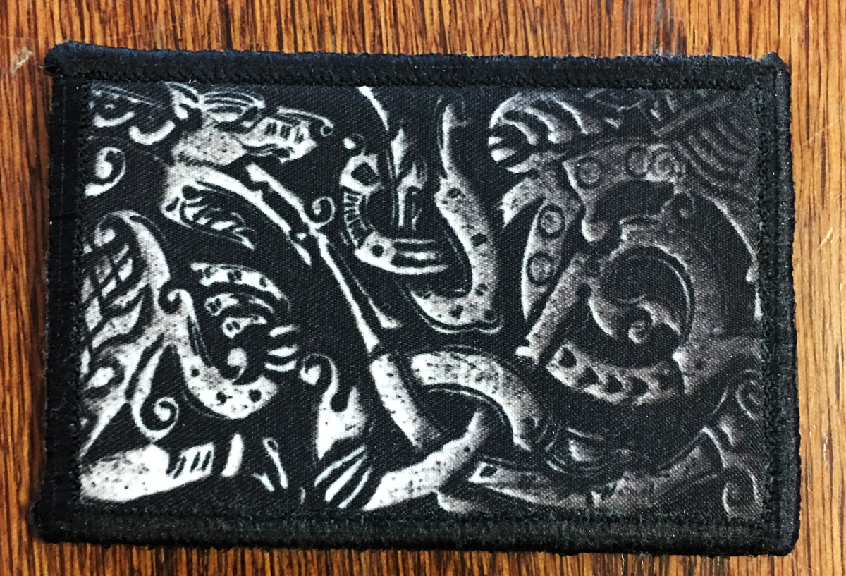 VIKING Wolf Leather Morale Patch Tactical Military Army Badge Hook Flag
