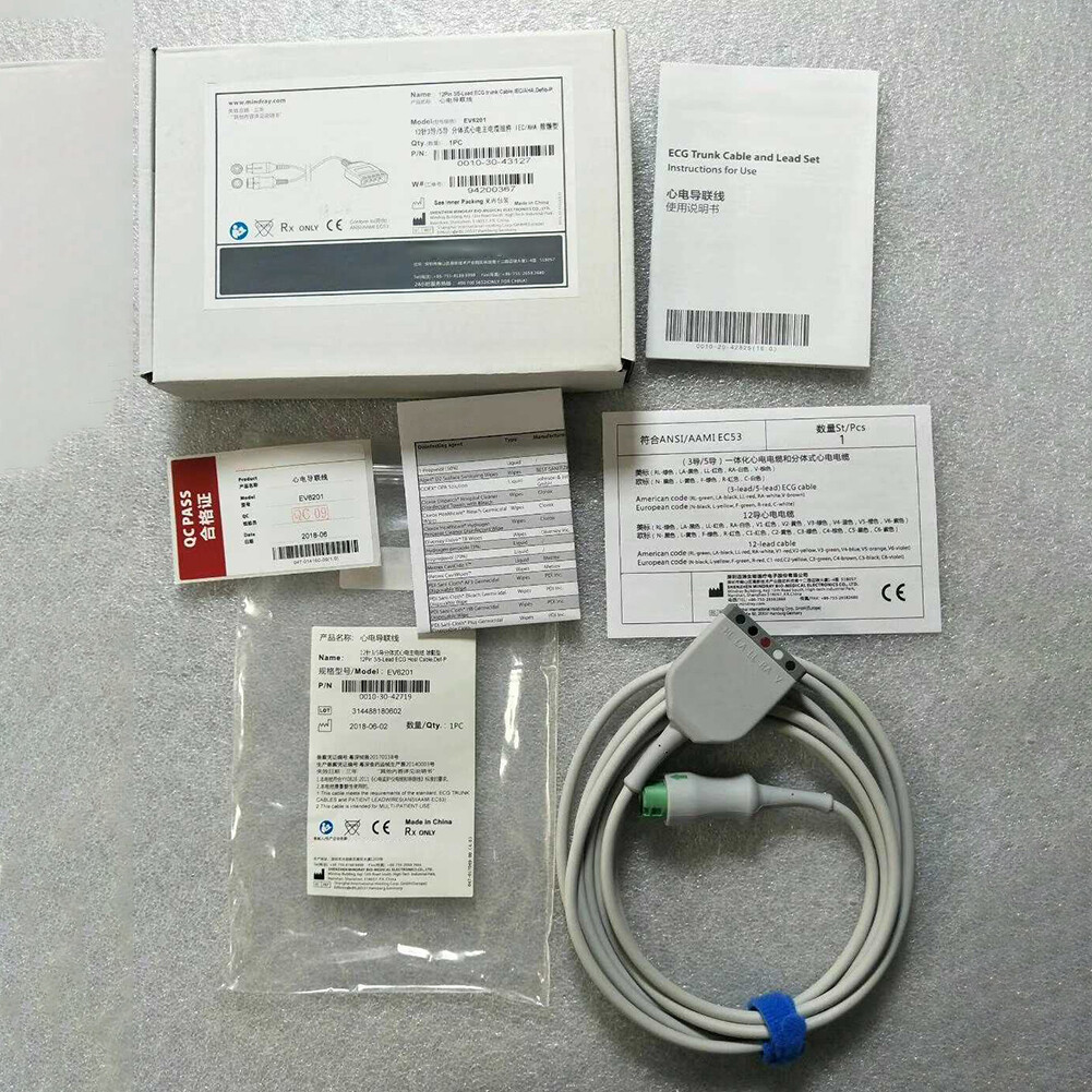 For Mindray EV6201 ECG EKG Cable Split 12Pins 3/5 Lead REF 0010-30-43127