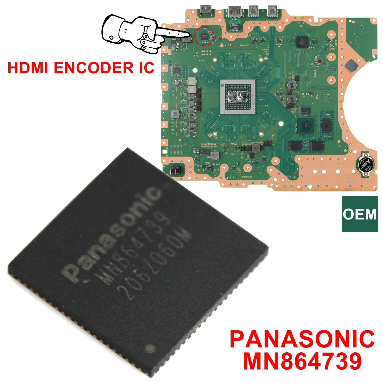 Panasonic MN864739 HDMI Encoder Video Output IC Chip For Sony PlayStation 5 PS5