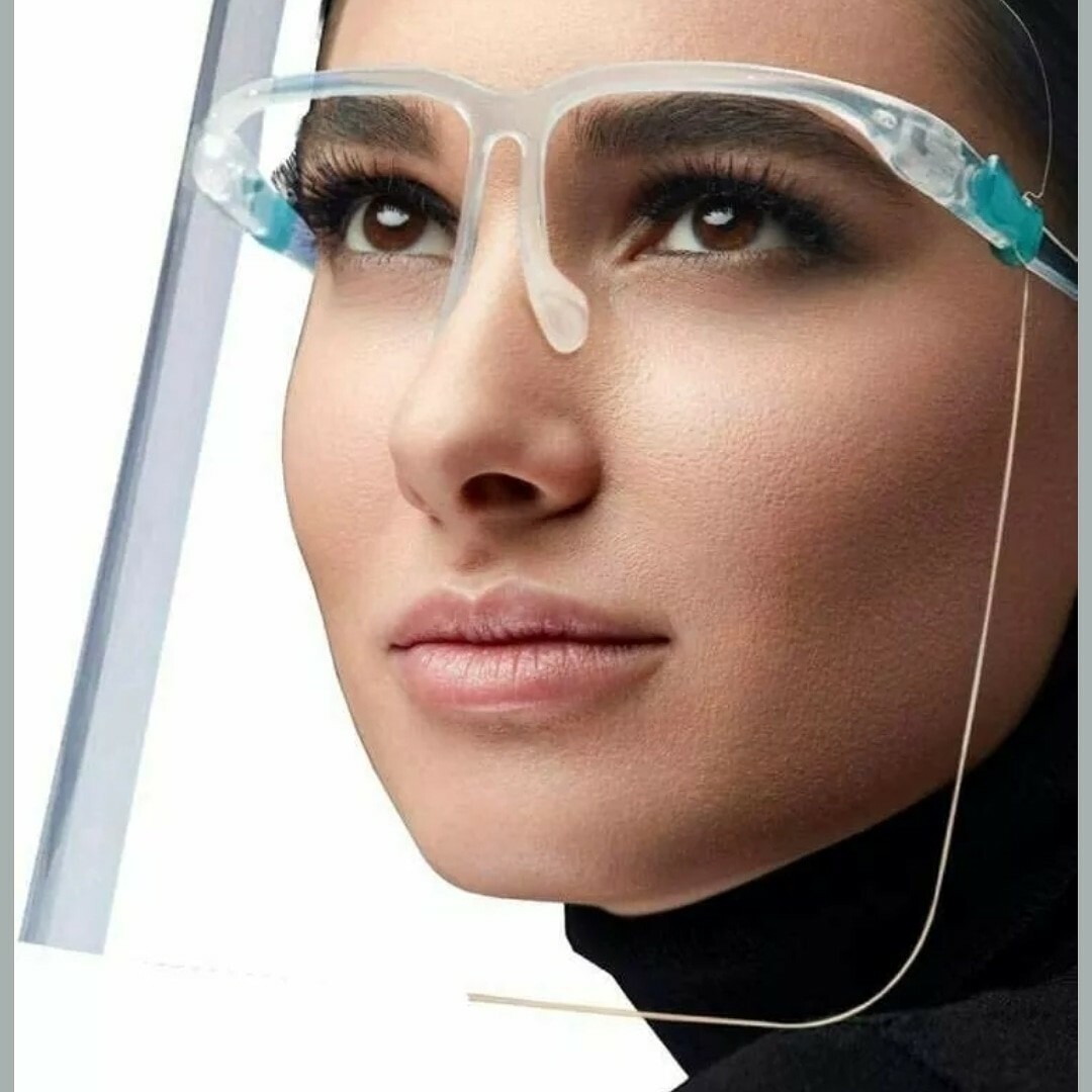 100 Pack Clear Face Mask Shield Fits Over Glasses, No Fog, NEW Ships From USA