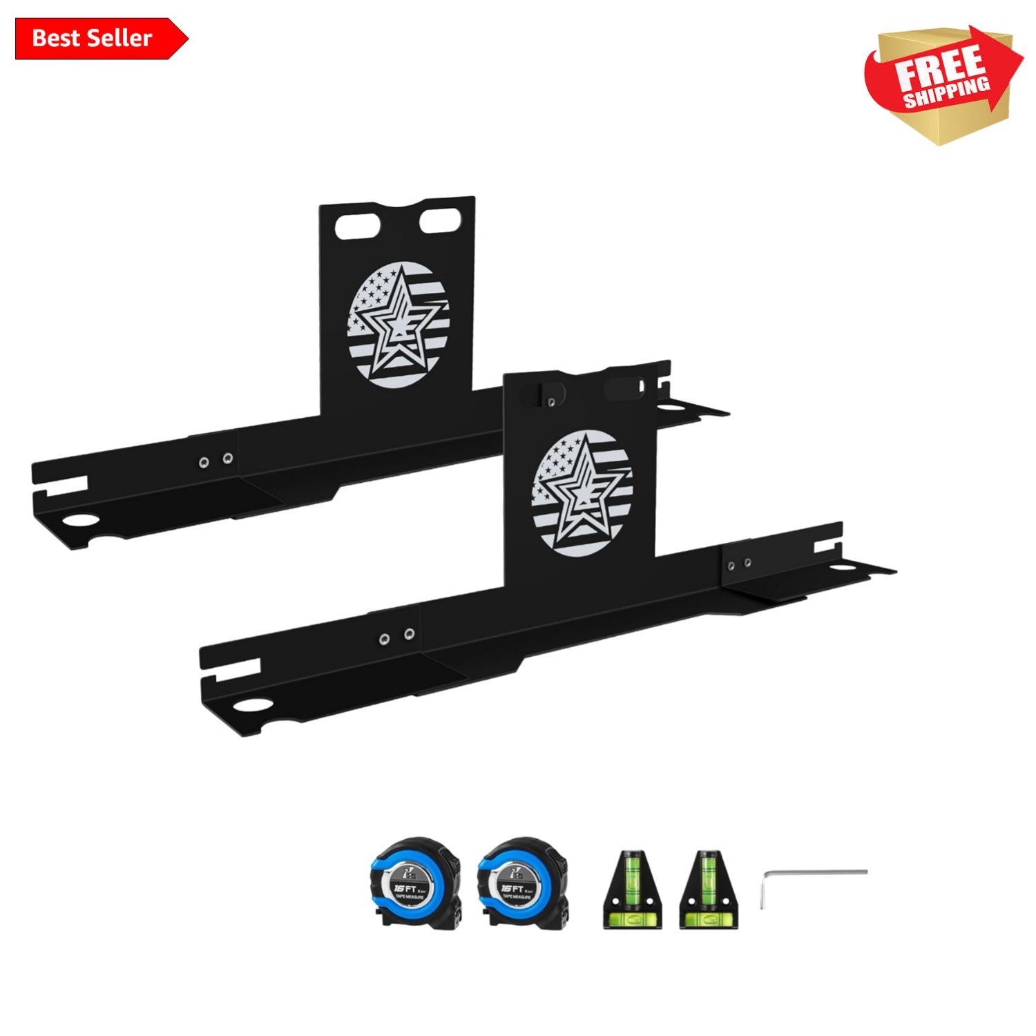 Compact Wheel Alignment Kit with Imperial Tape Measure - No Caliper Removal