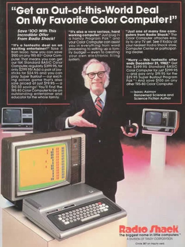 Radio Shack Color Computer Advertising Poster 1982 12x8in Metal Sign Poster