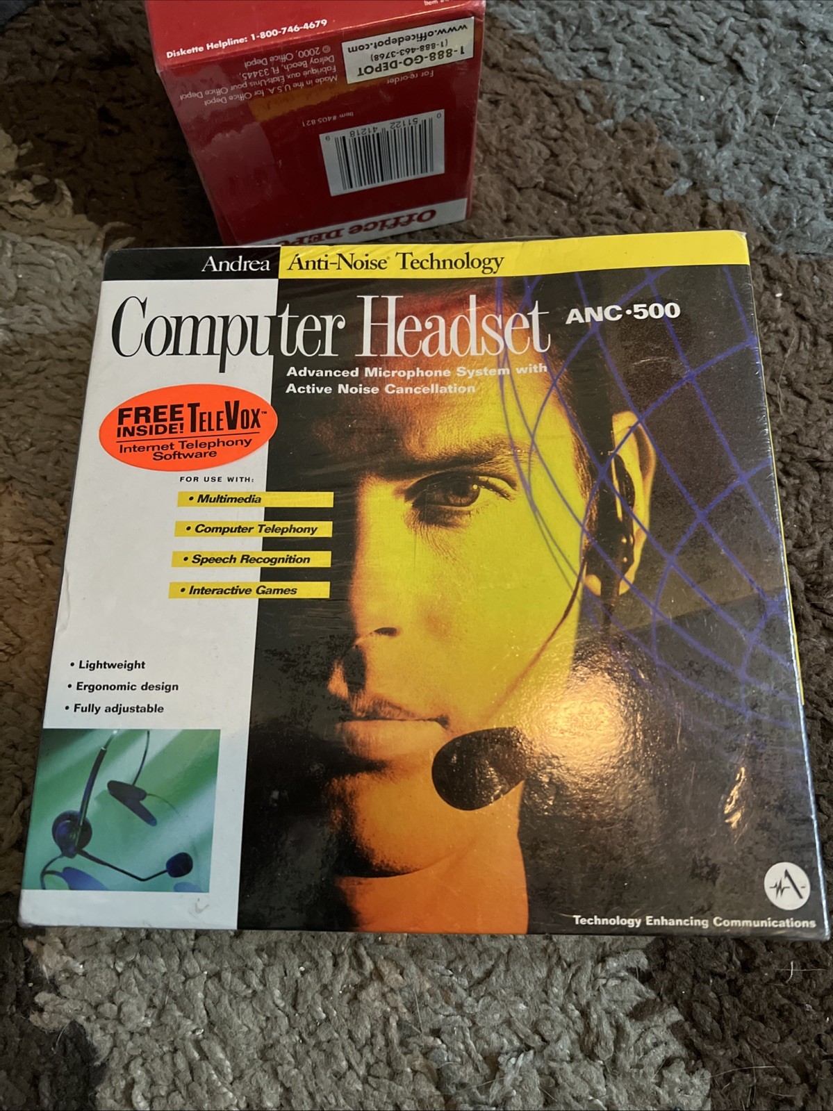 IBM ANC-500 Andrea Vintage Anti-Noise Headphone Headset New and Sealed!