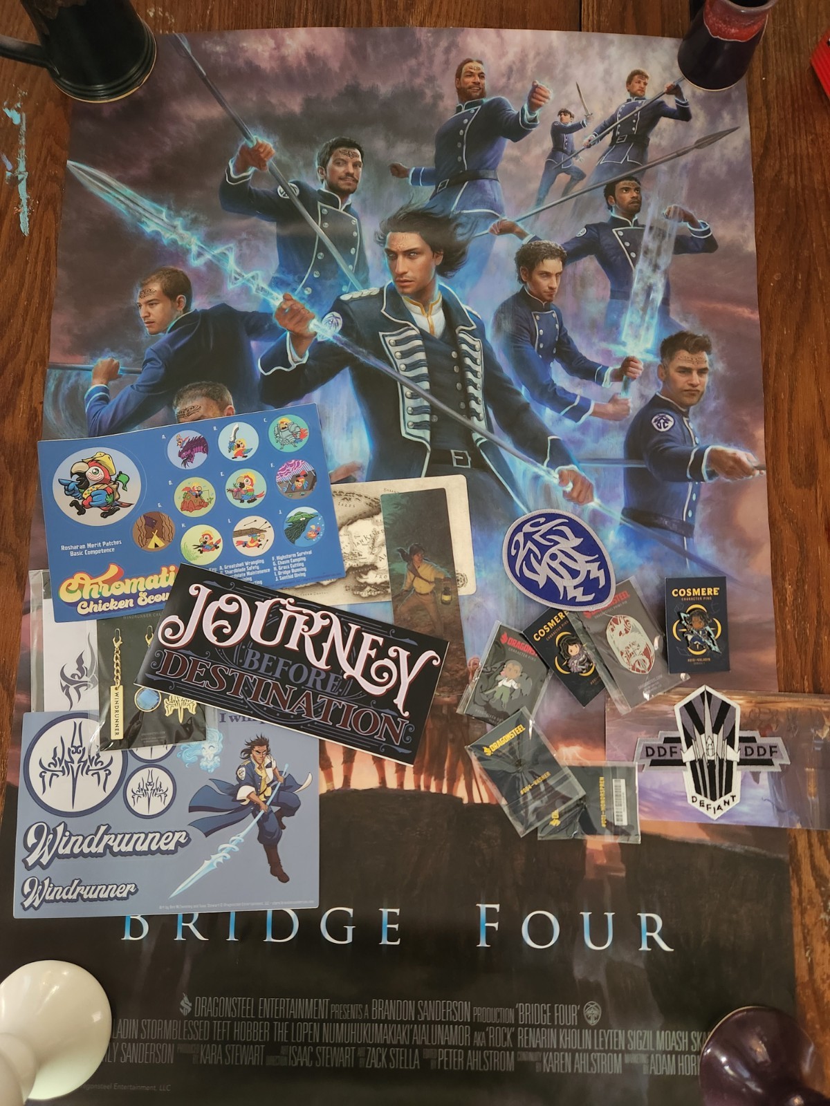 Brandon Sanderson Loot Bundle Poster Pins Stickers Decals Bookmarks Collectables