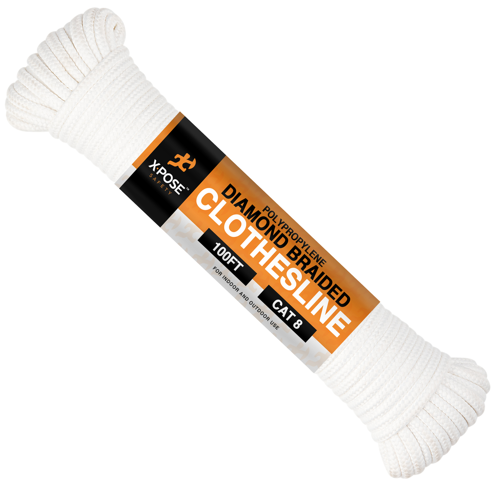Diamond Braided Clothesline Rope - 100 Ft Rope - Polypropylene Rope