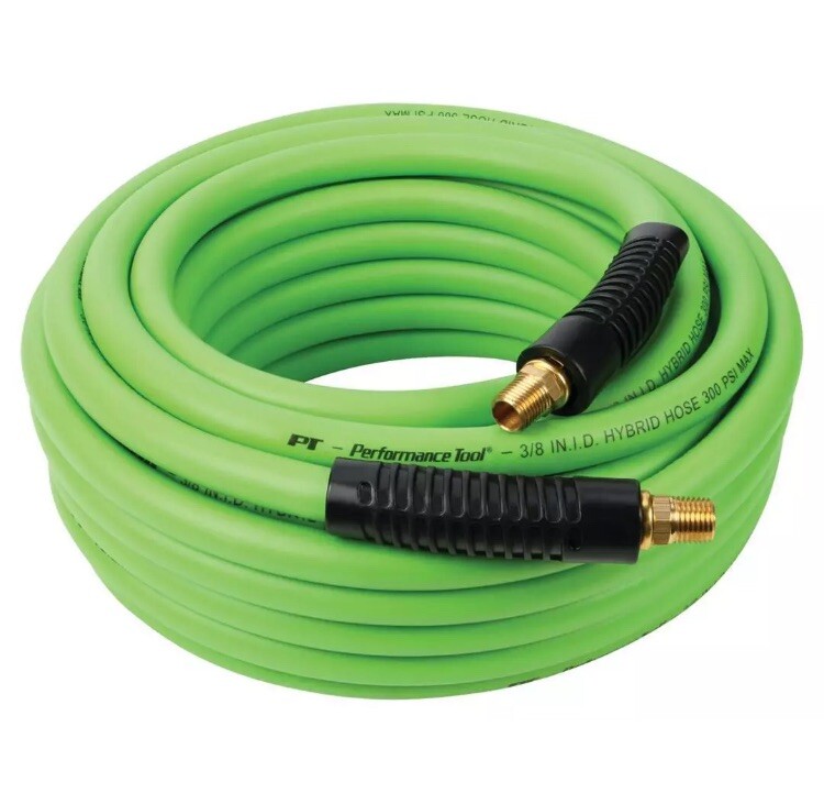 50 Foot Air Hose 3/8 Inch Inner Diameter Up To 300 PSI by Performance Tool M617
