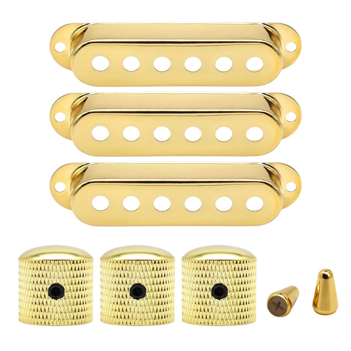 Electric Guitar Pickup Cover Knobs and Switch Tips Set for FD Start SQ Gold