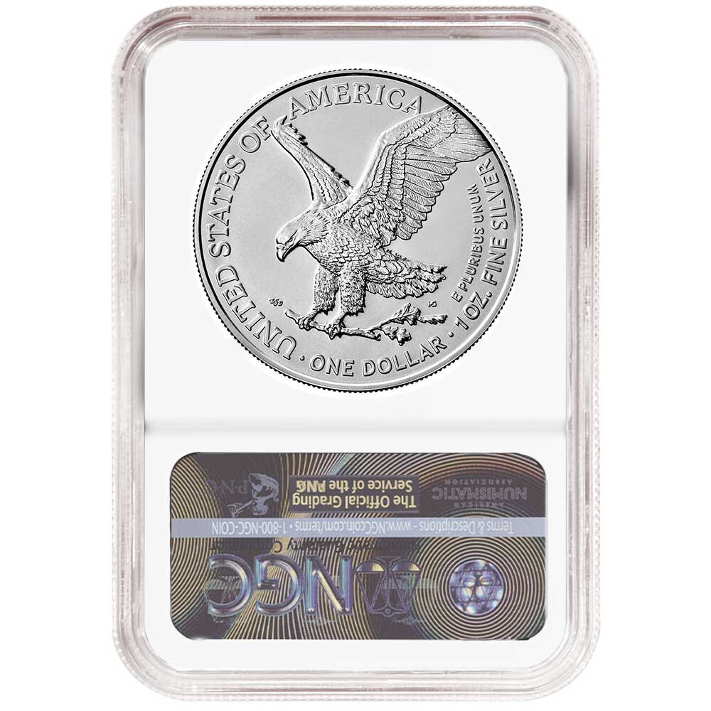 2021 $1 Type 2 American Silver Eagle NGC MS70 FDI First Label