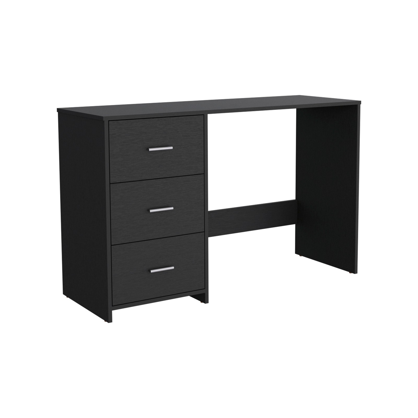 Writing Desk, 3 Drawers, Black