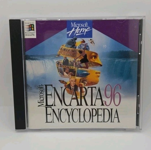 Microsoft Encarta 96 Encyclopedia CD-ROM Windows Macintosh Vintage Software BinB