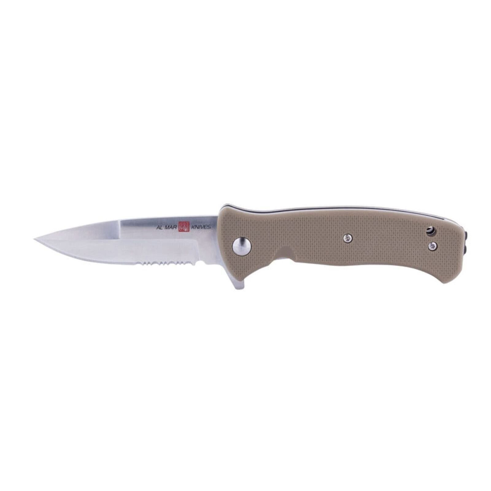 Al Mar AMK2213 SERE 2020 Assisted Folding Knife 3.6" Combo Blade 8Cr13MoV Black