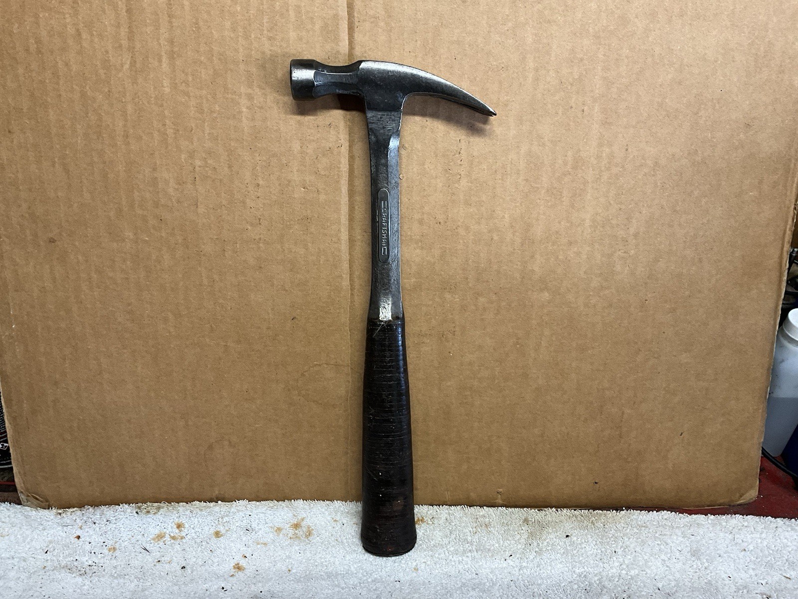 Vintage Craftsman Leather Handle Claw Hammer