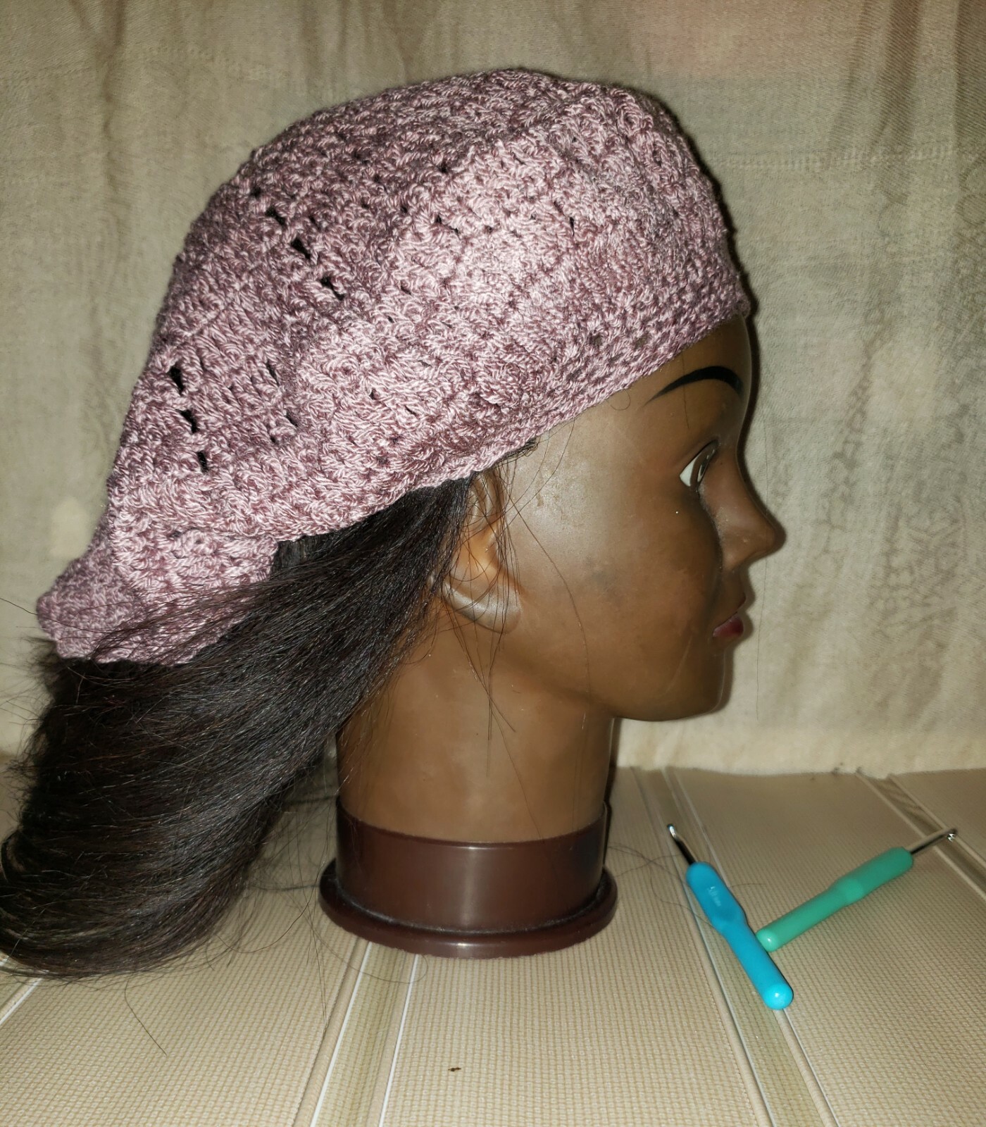 Stylish, Lightweight Beret Handmade Crochet Hat - Teal, Olive, Black -16 Colors!