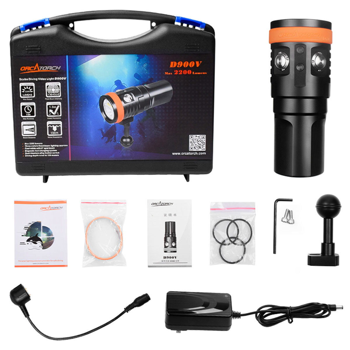 OrcaTorch D900V 2200 Lumens Light