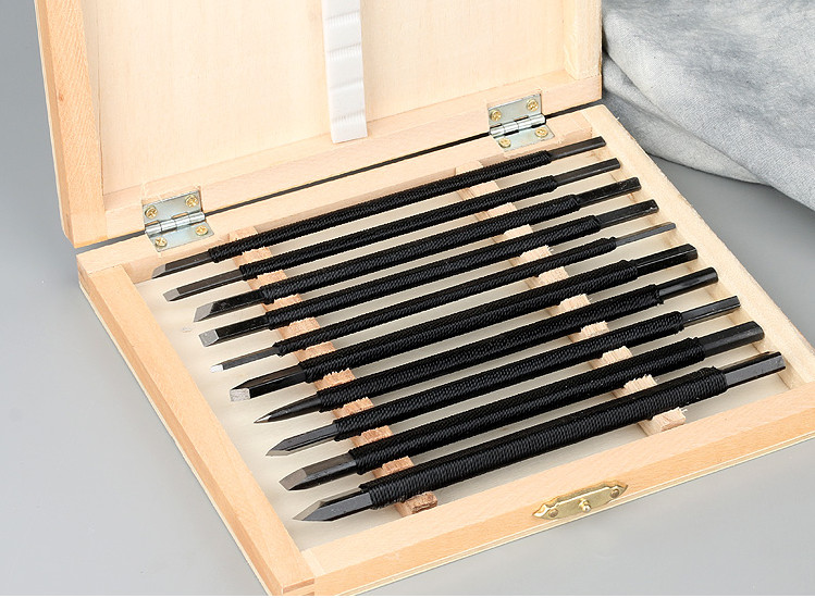 Manganese Steel Carving Stone Knife Seal Carving Knife Woodpecker 10 pieces