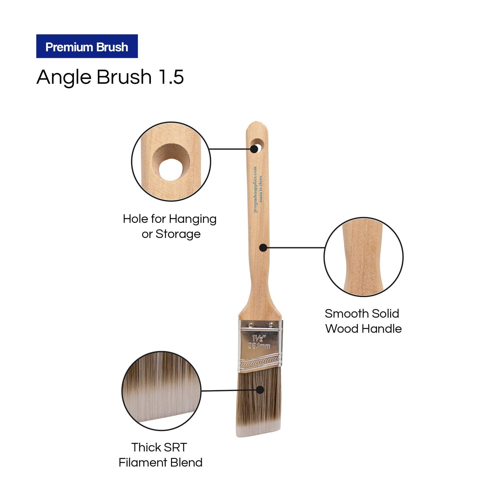 Pro Grade - Paint Brushes - Paint Brush Set (3 Ea 1.5A SC) 3 Ea 1.5A SC