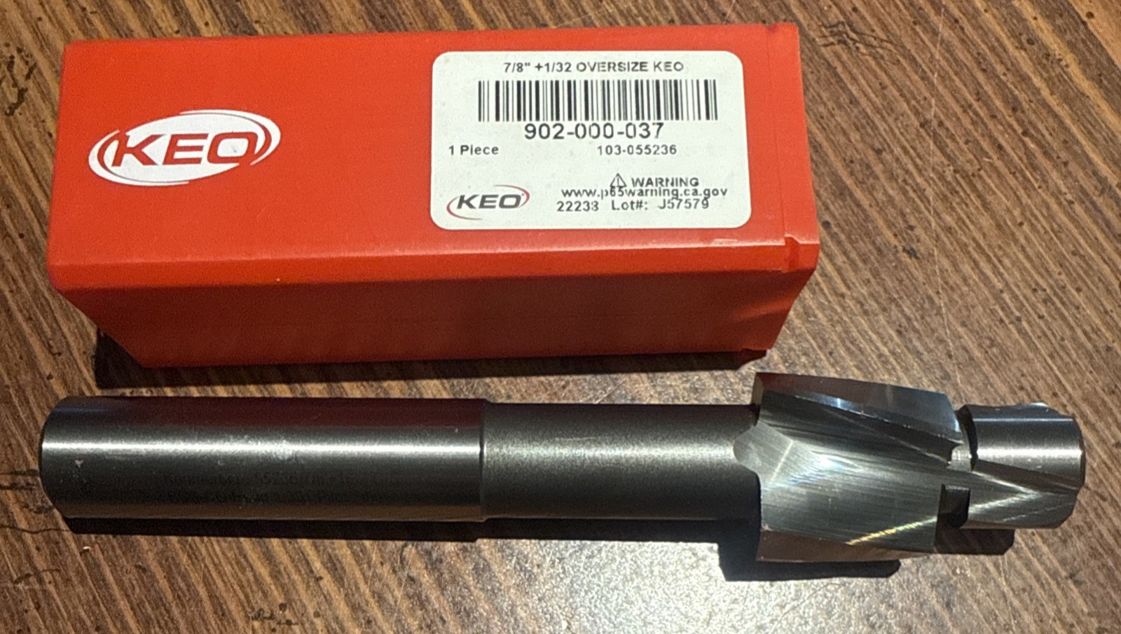 KEO® 902 Cobalt 7/8 +1/32 Oversize Counterbore Ø1.391 x Ø.906 7/8 Shank 3 Flutes