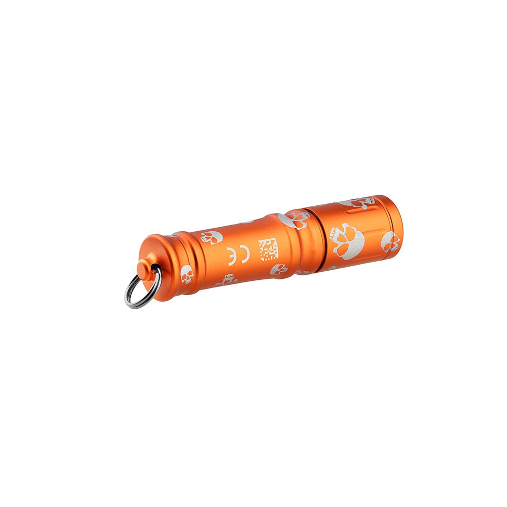 Olight I3E EOS Orange Skull EDC Keychain Waterproof Flashlight, 90 Lumens