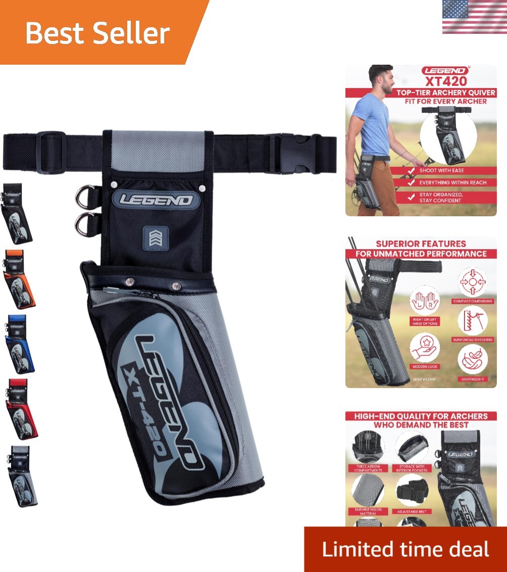 XT420 Field Quiver - Left or Right-Handed Quiver Arrow Holder, Archery Quiver...