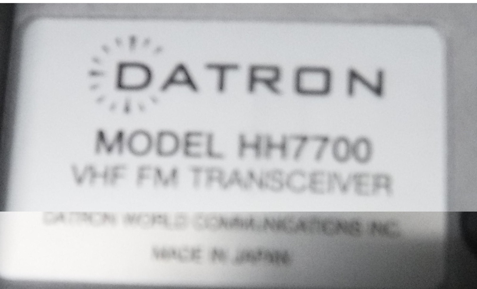 DATRON HH7700. KIT UNISSUED COND. LESS BATTERY AND PROG. CABLE FREE SHIPPING