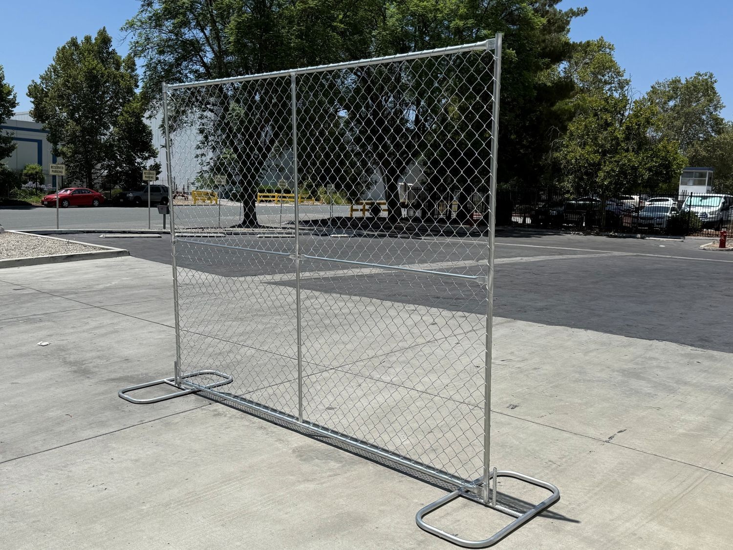 8 ft Temporary Chain Link Fence Panel (Galvanized) - 10 QTY