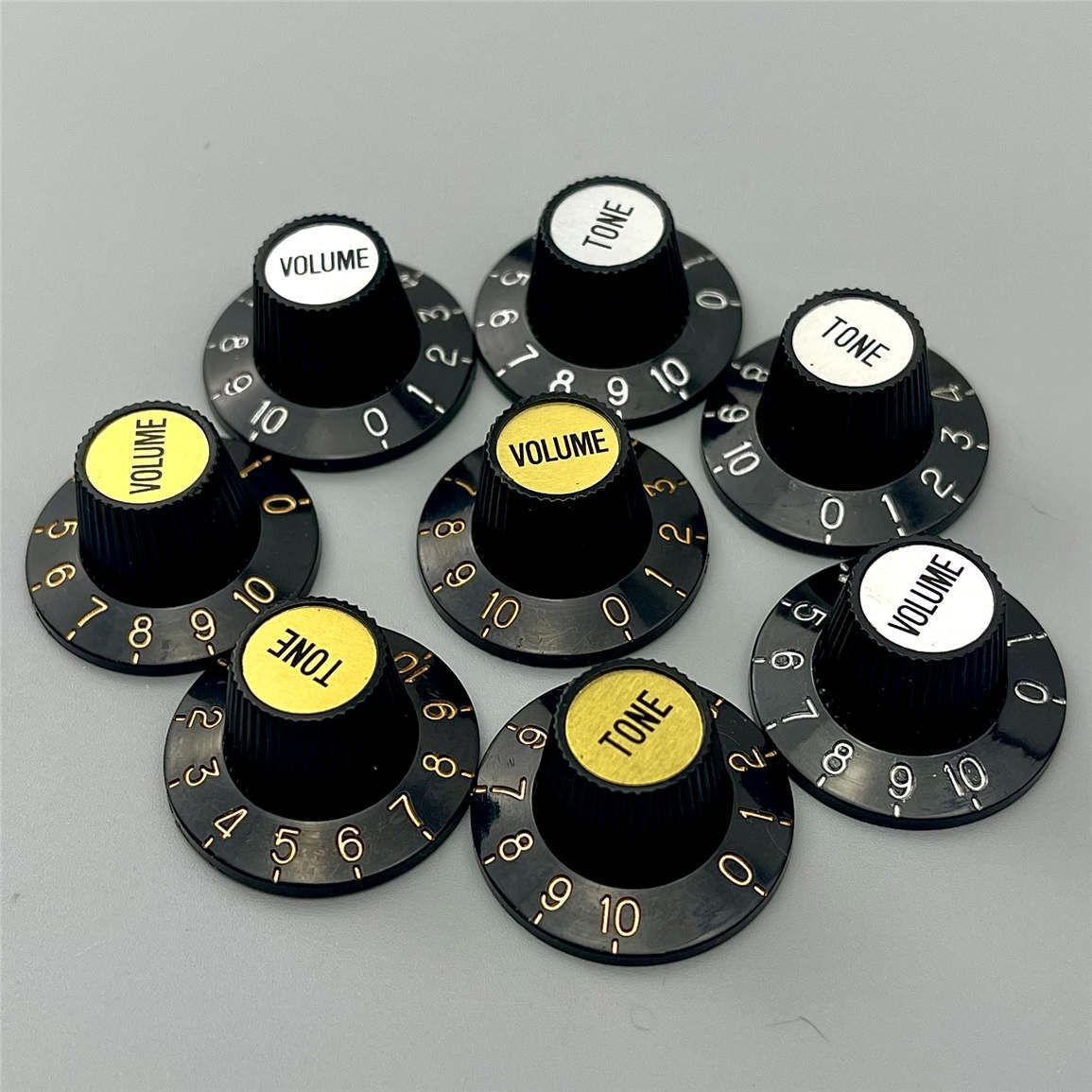 LP Vintage Guitar Black Gold Witch Hat Knobs Top Hat Knob For Epi Les Paul