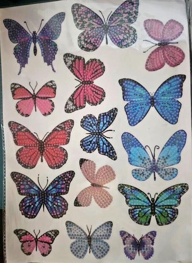 Craft BuddyUS CA-FSTBUT1: Crystal Art "Butterfly" Sticker Set