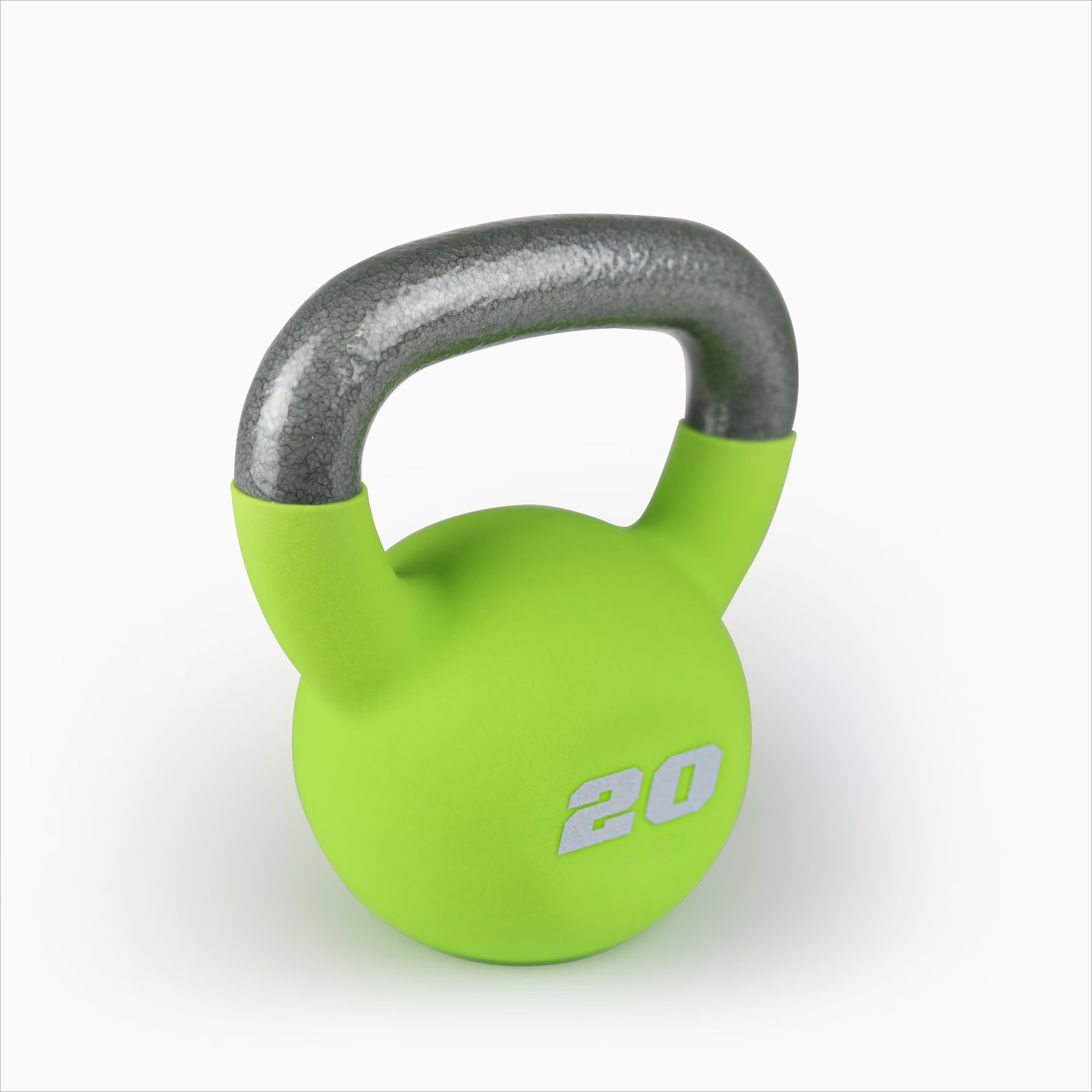 20lb Neoprene Coated Kettlebell, Green