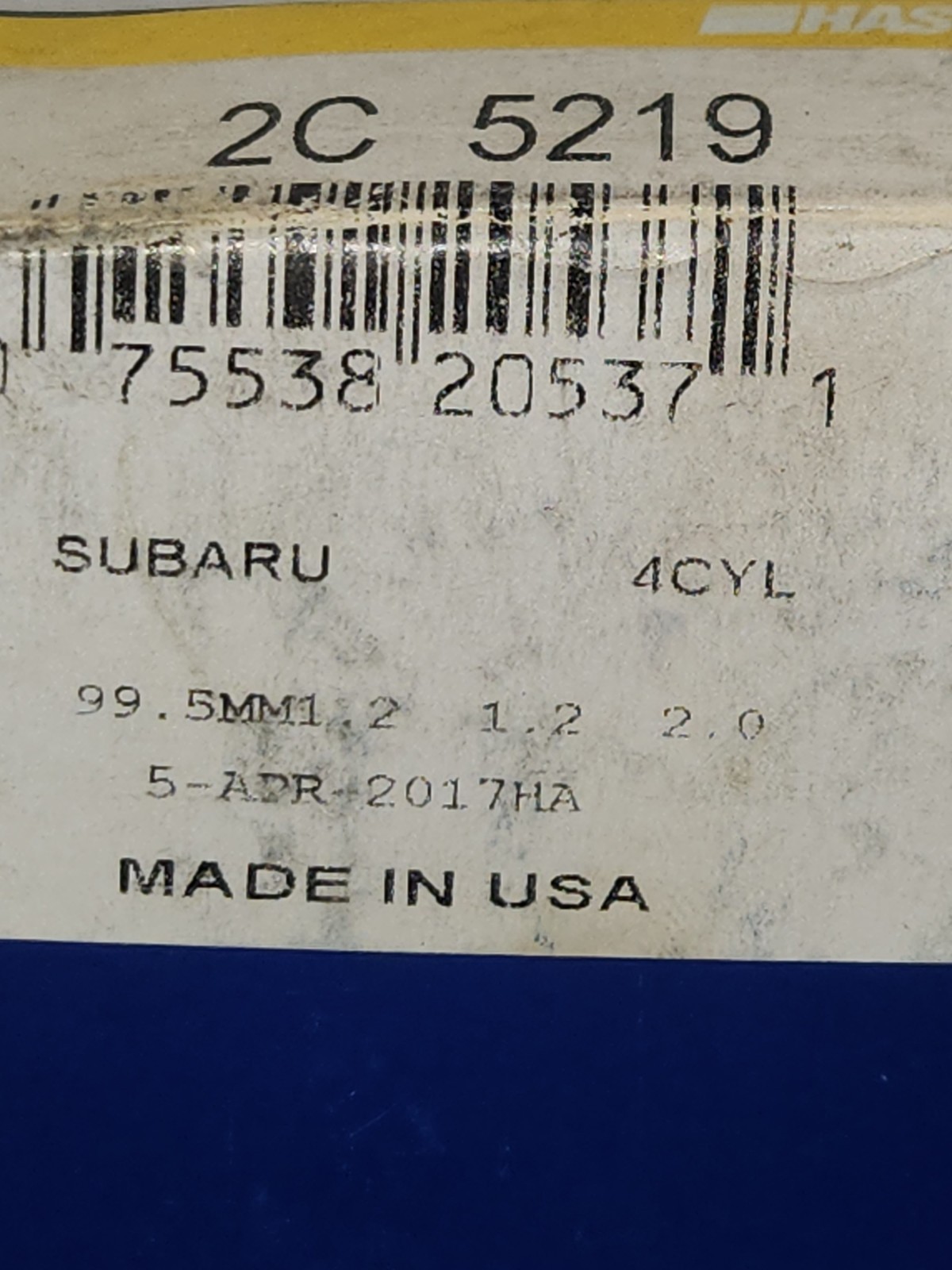 Engine Piston Ring Hastings Piston Rings 2C5219