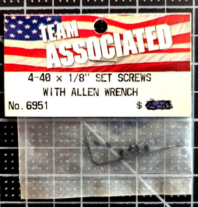 6951	Team Associated 4-40 x 1/8" Set Screws (6) w/Allen Wrench ASC6951