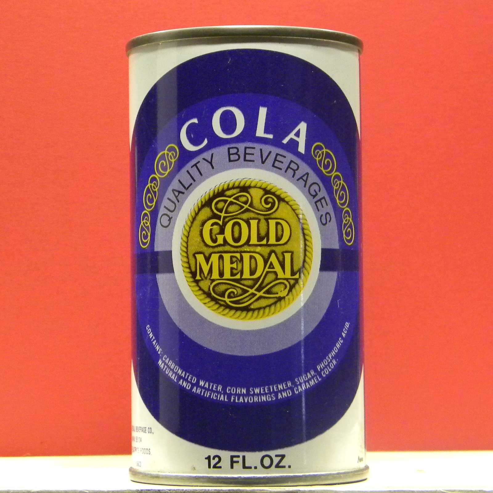 Gold Medal Cola Soda Coin Bank Can Gold Medal Beverage St Paul Minnesota S86
