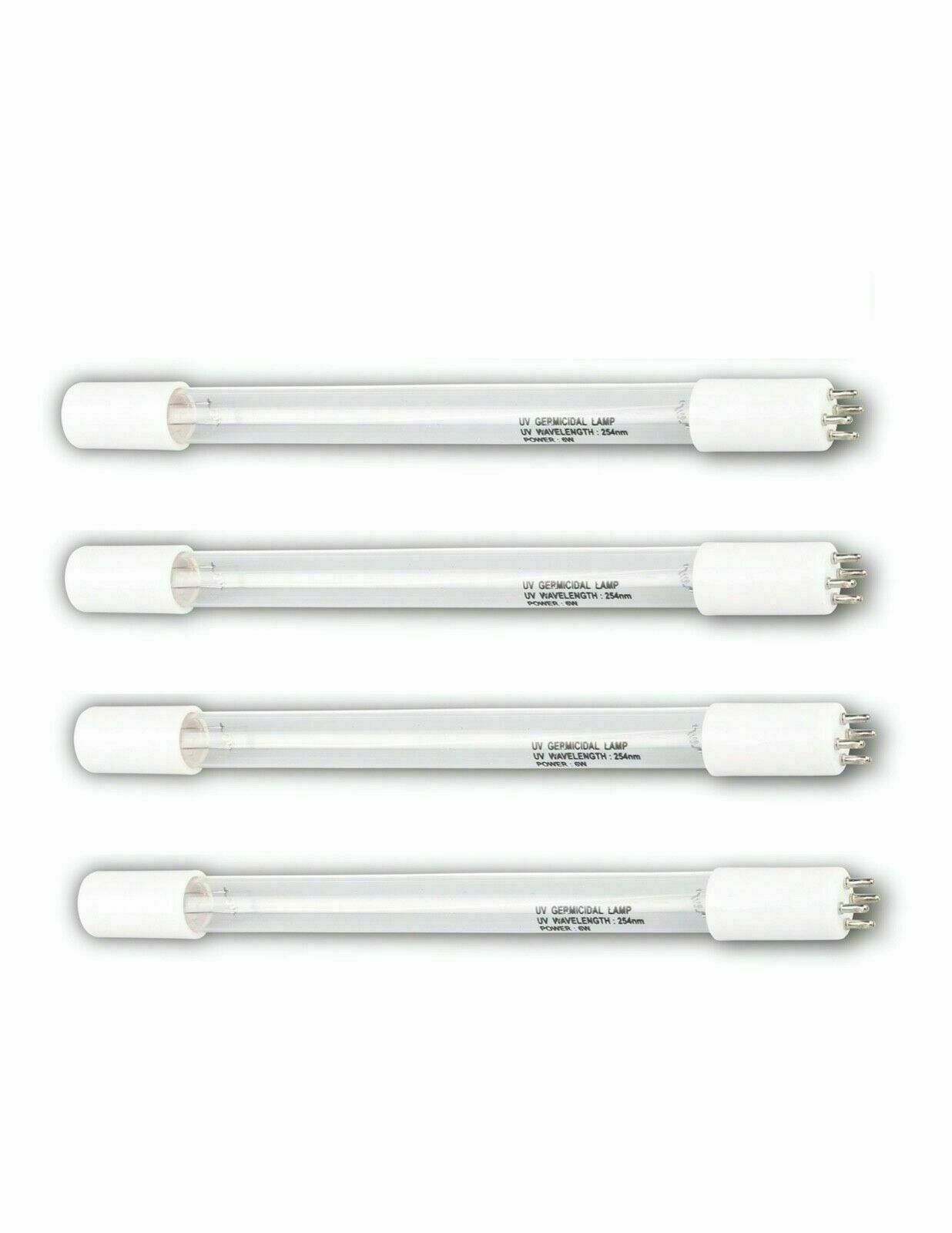 (4pcs) 6W UV Replacement Bulbs 4 Prong for our Water Purifier Ultraviolet Light