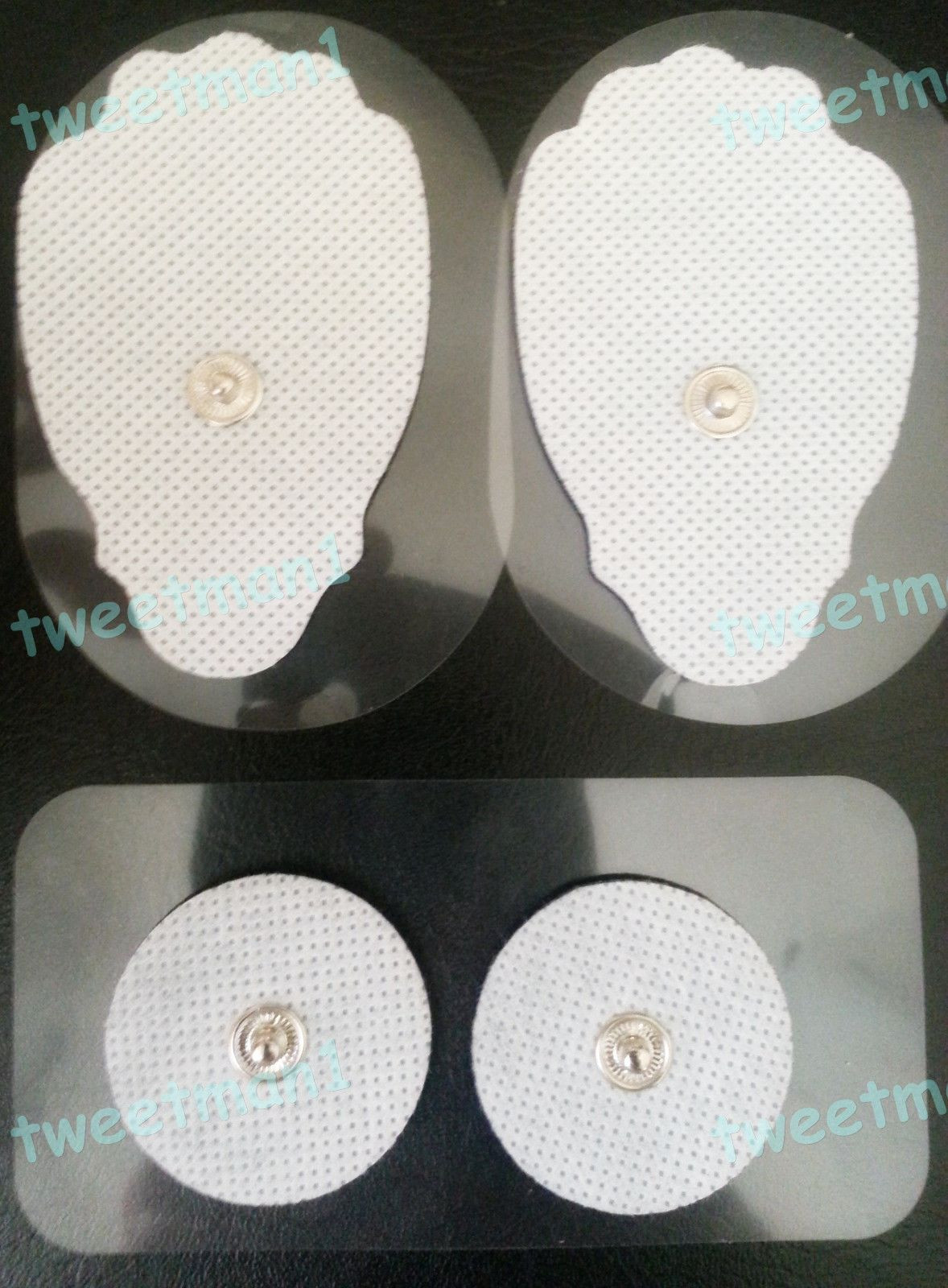 REPLACEMENT ELECTRODE PADS COMBO (2 LG, 2 SM) FOR PINOOK Digital Massagers