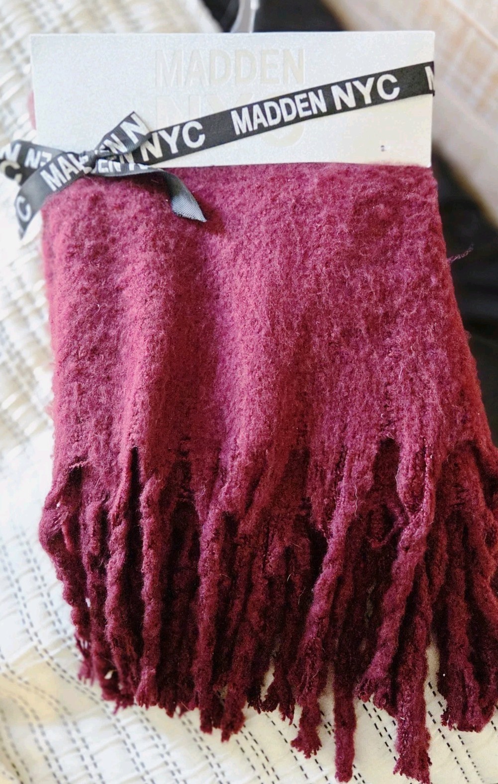 Madden NYC Burgundy Scarf - New With Tags