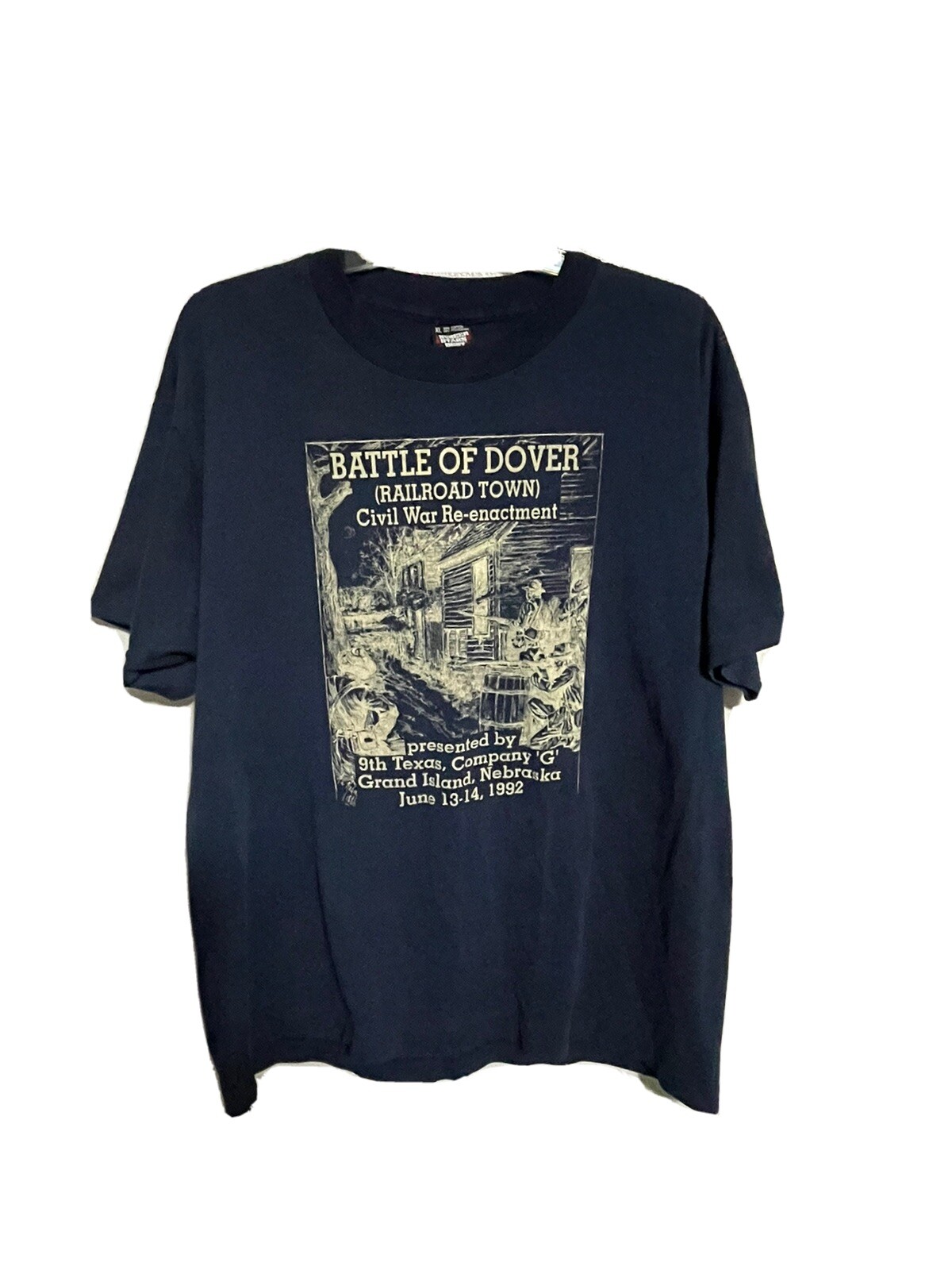 Civil War Reenactment ,vintage Single Stitch, Battle Of Dover June 1992 Size XL