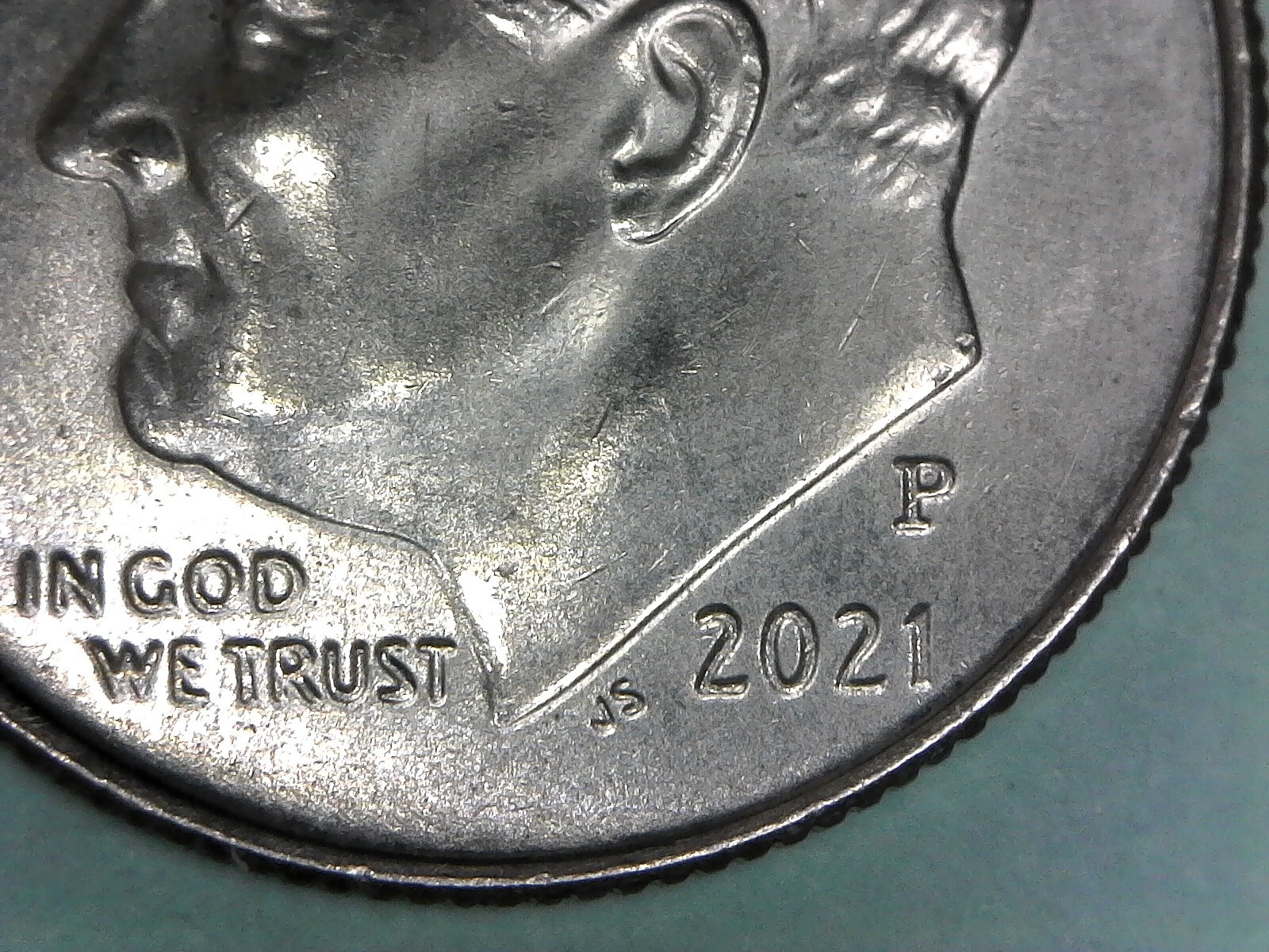 2021 Misaligned Off Center Obverse Reverse Dime
