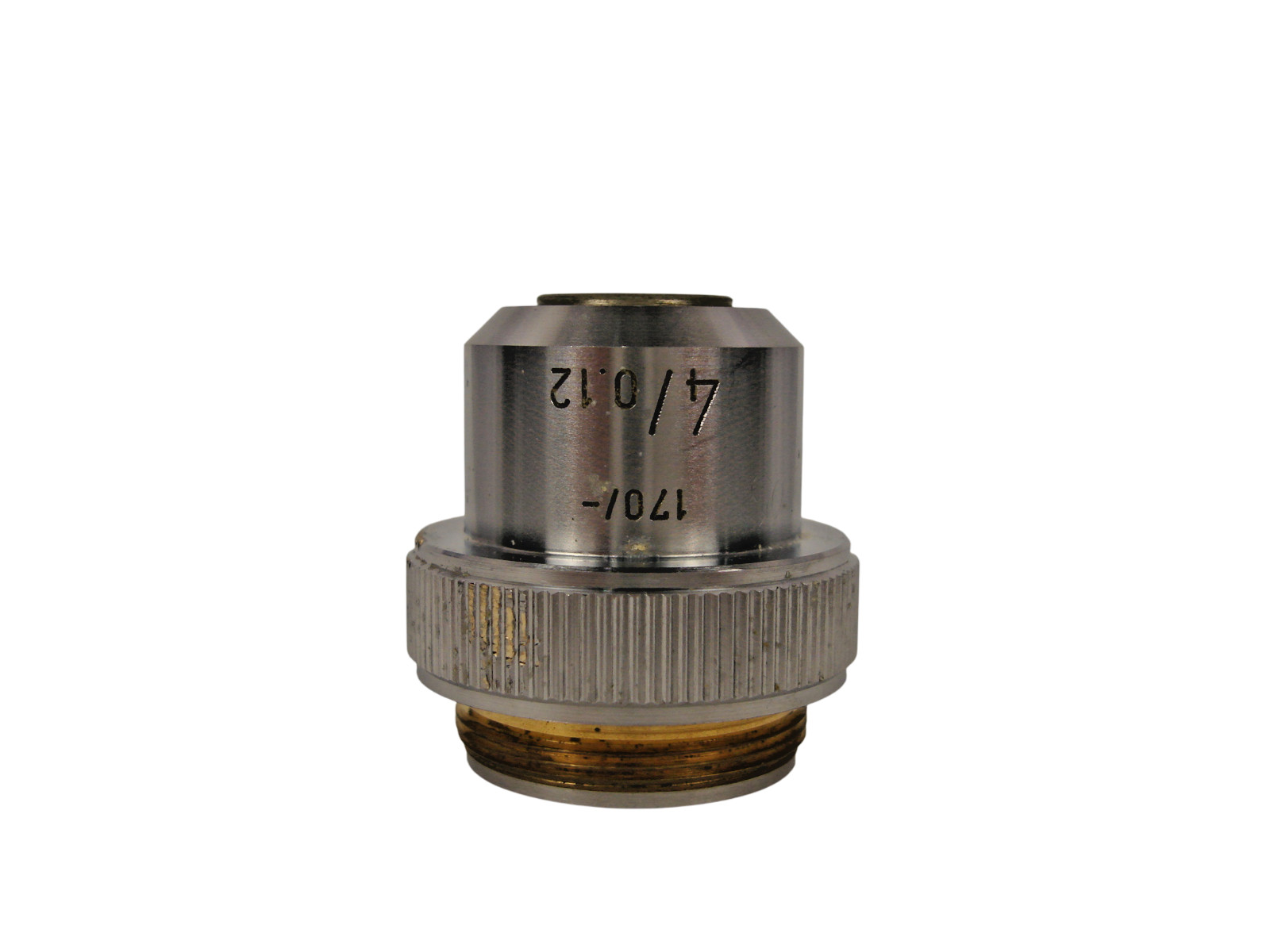Leitz Wetzlar Microscope Objective Lens 170/-  4x /0.12 4/0.12 4x