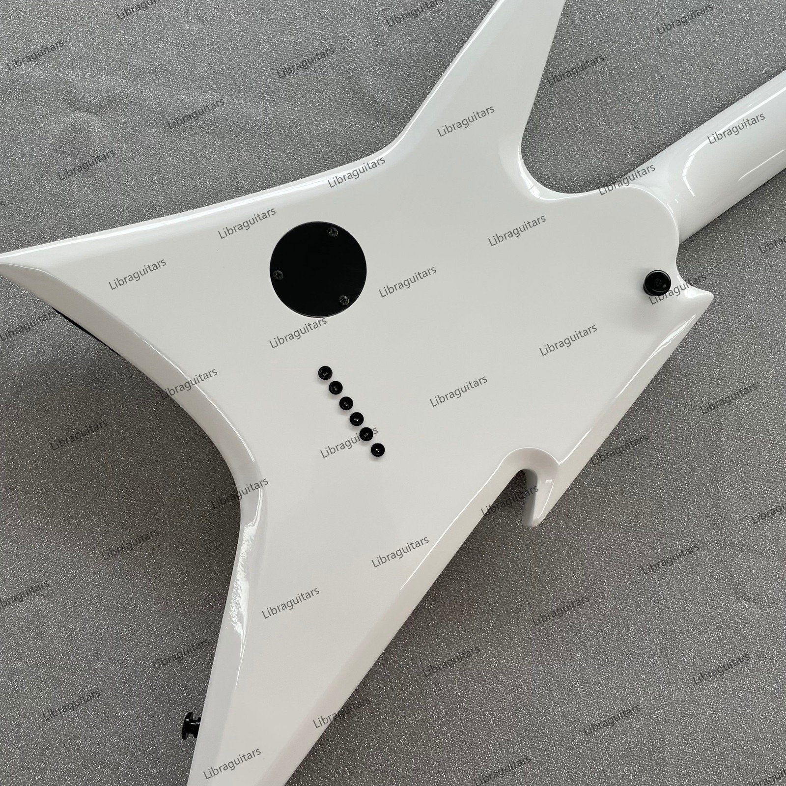 Electric Guitar Stainless Rounded Fret Edge Bone Nut Solid Body 6 Strings White