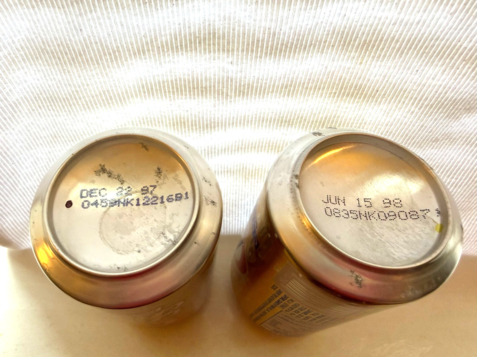 Four A&W Root Beer cans from the 1990's 12oz each
