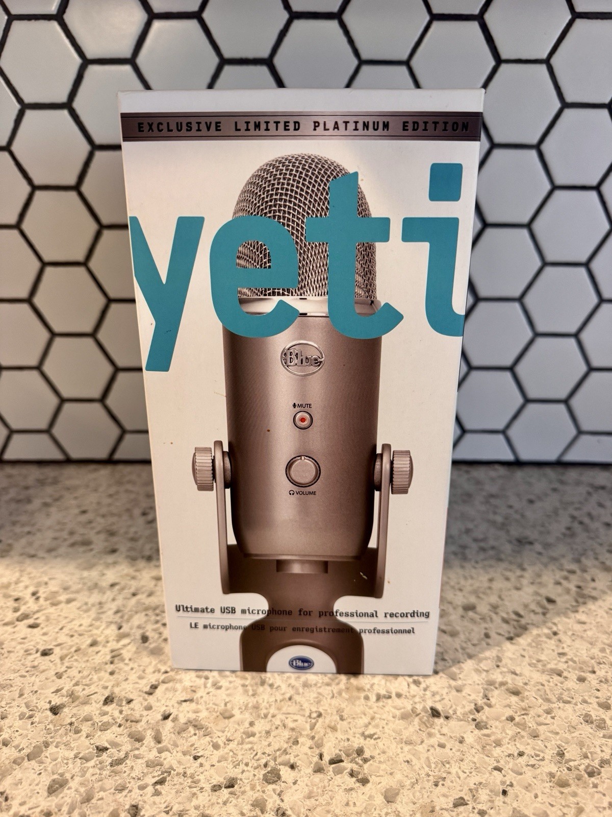 Blue Microphones Yeti Platinum USB Condenser Mic, Mute Switch, Custom Base