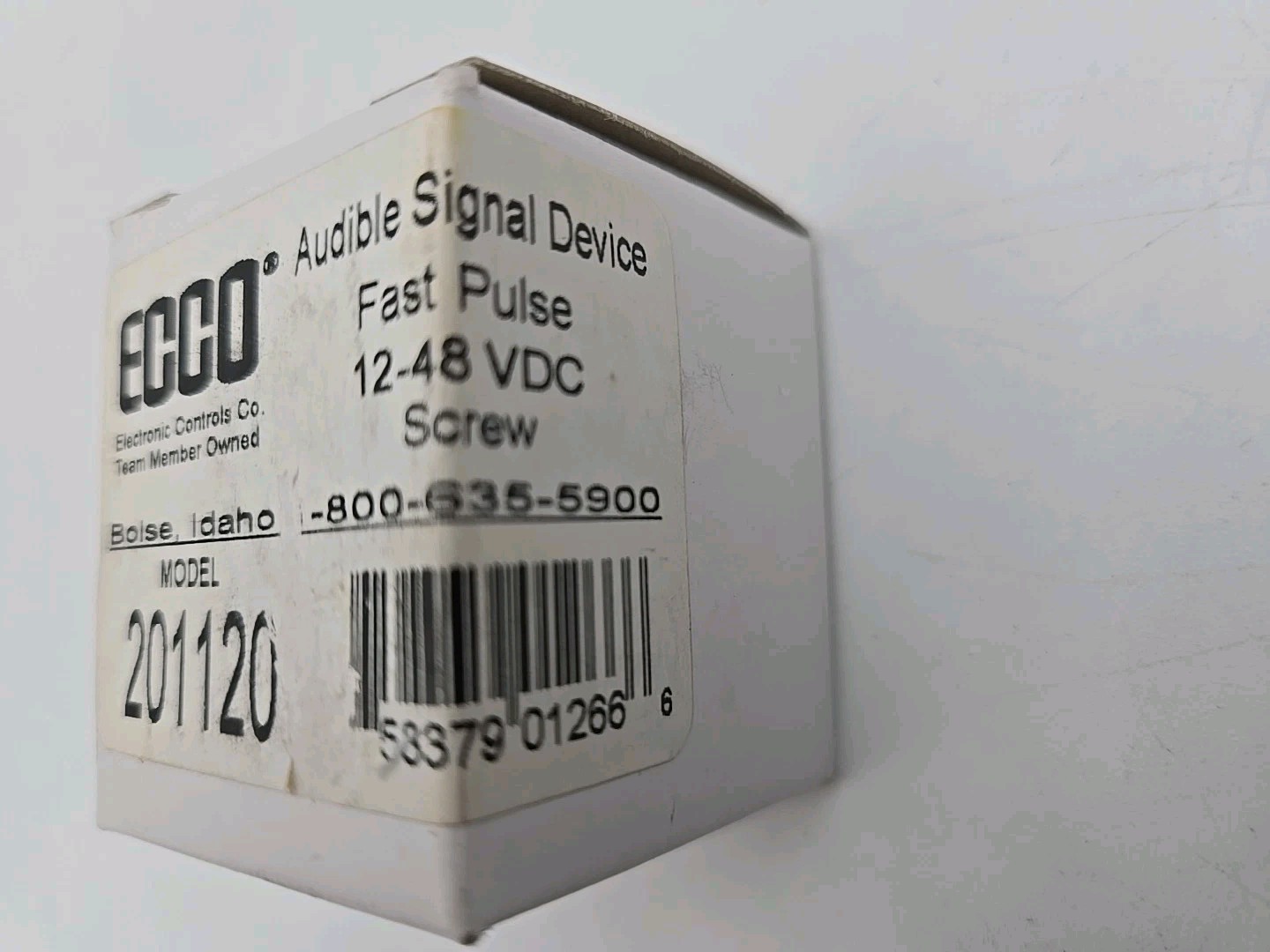 ECCO - 201120 - Audible Signal Device: Backup Beeper 80dB 12-48VDC Fast Pulse