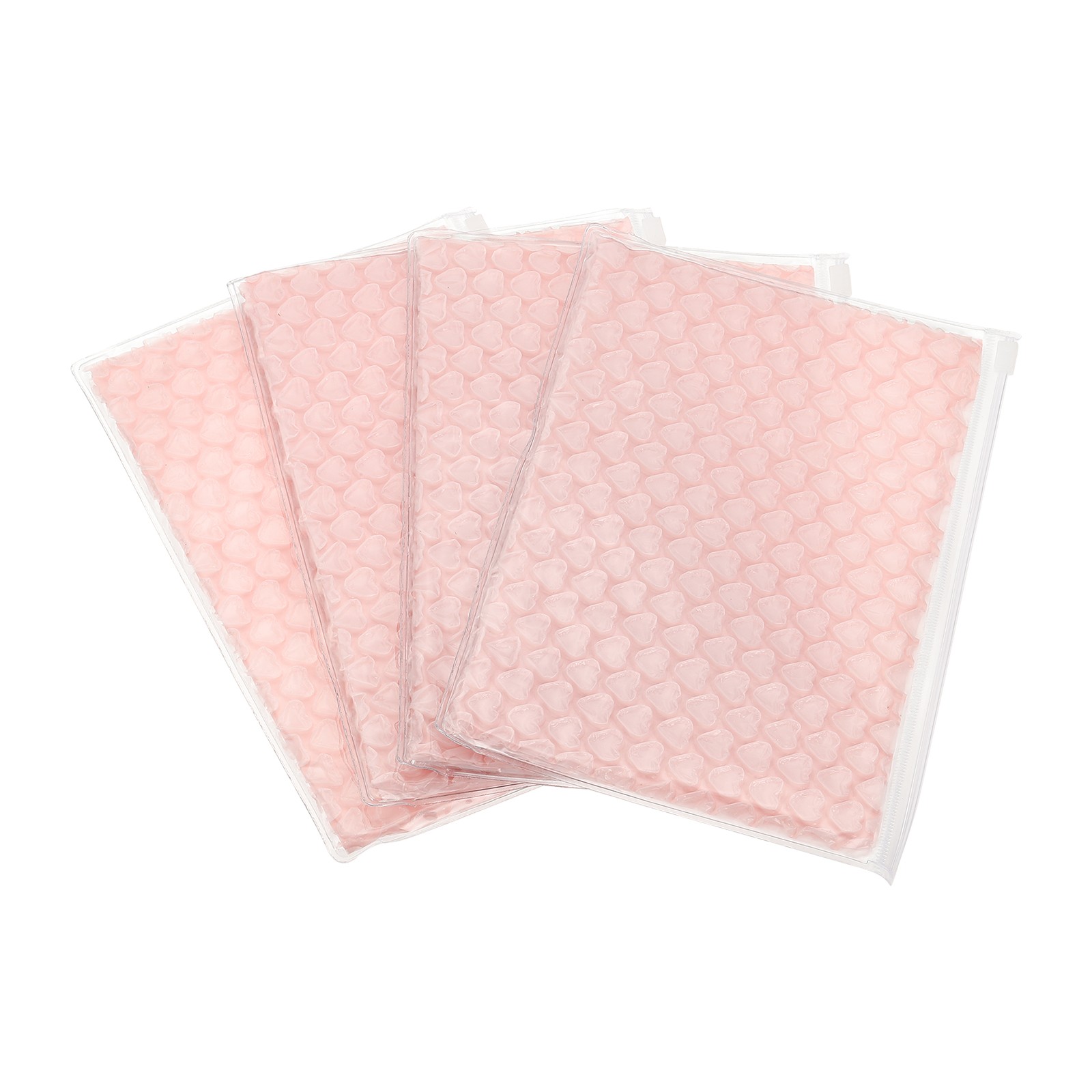 4pcs 6 x 9 Inch Bubble Bags Bubble Wrapping Pouches Zipper Packing Light Pink