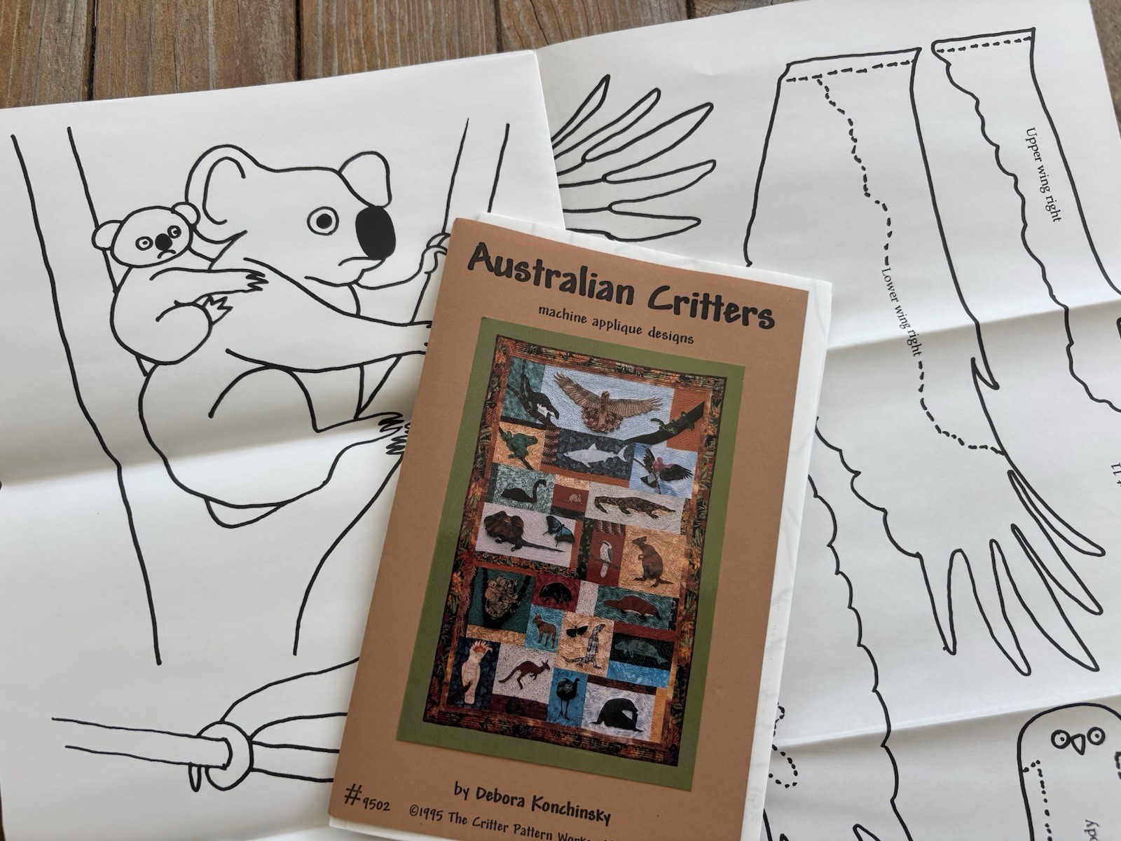 Australian Critters Quilt Pattern Debora Konchinsky #9502 Machine Applique New