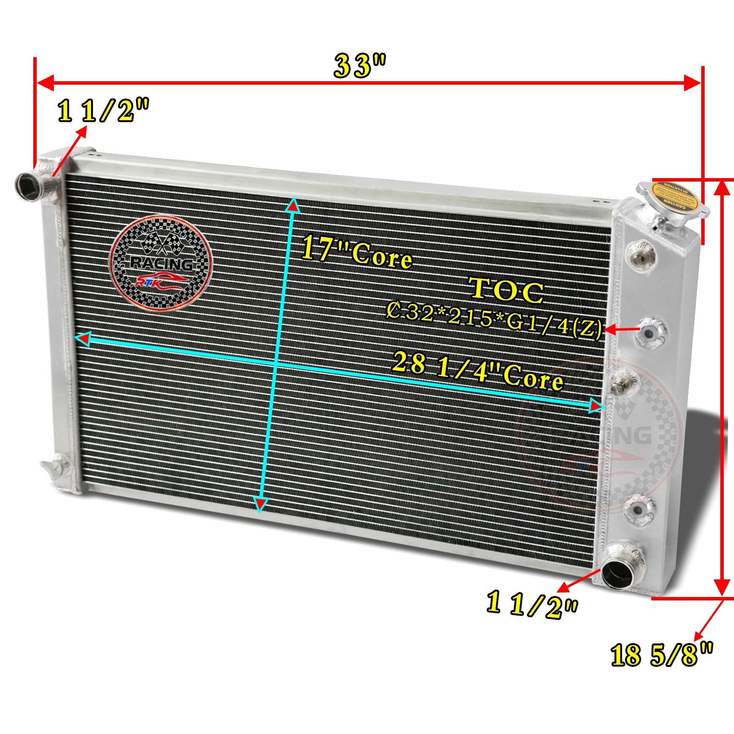 3 Row Radiator For 1973-1986 Chevy C10 C20 C30 K10 K20/71-90 Caprice Chevelle