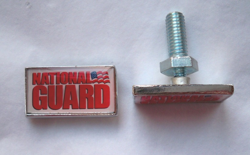 National Guard license plate bolts, made in America!